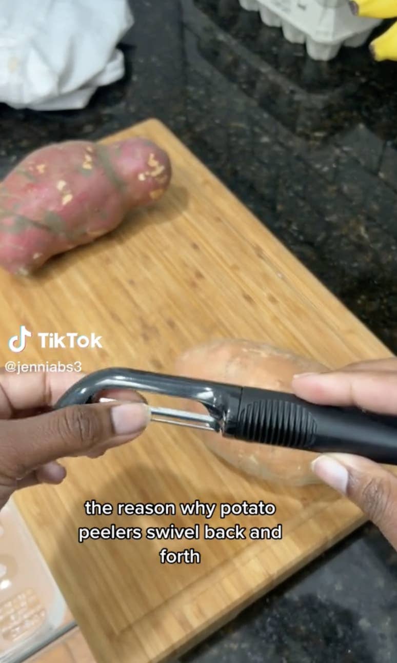 The Internet Is Torn Over The Correct Way To Use A Potato Peeler