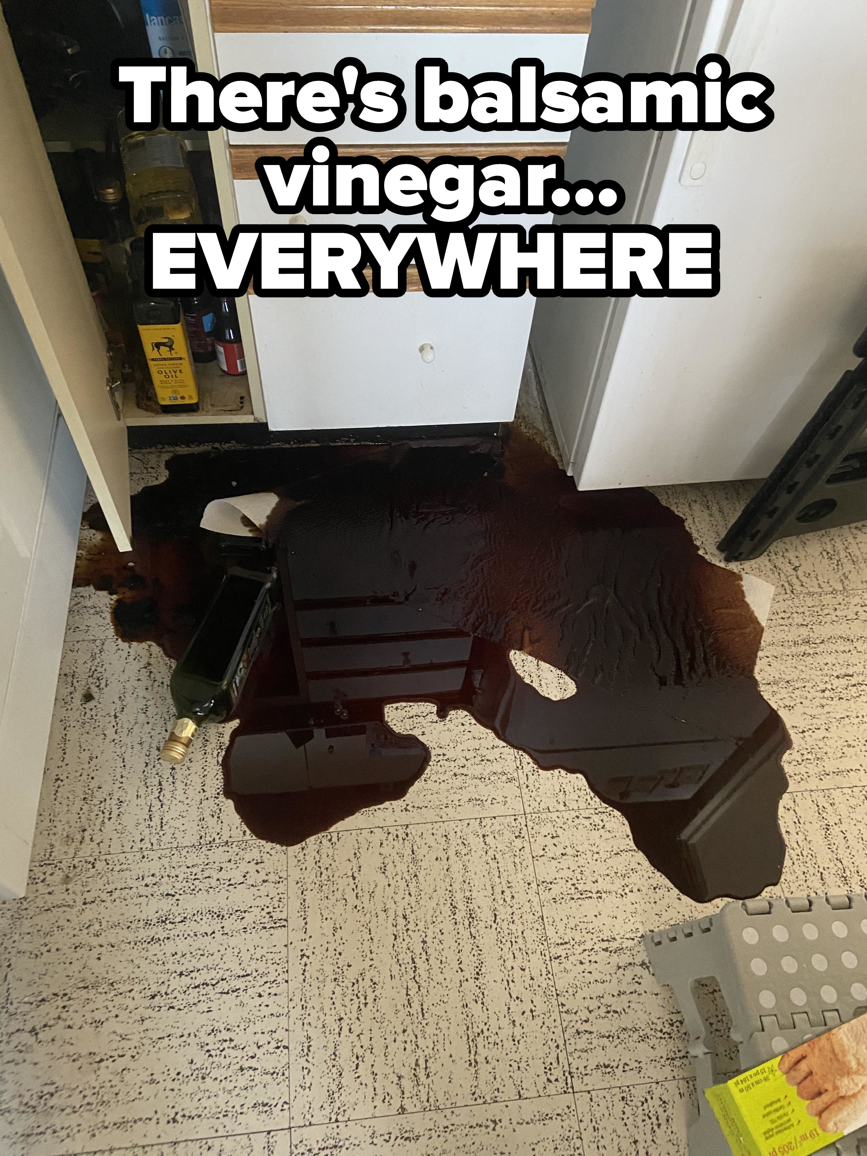 Liquid spilled on the floor