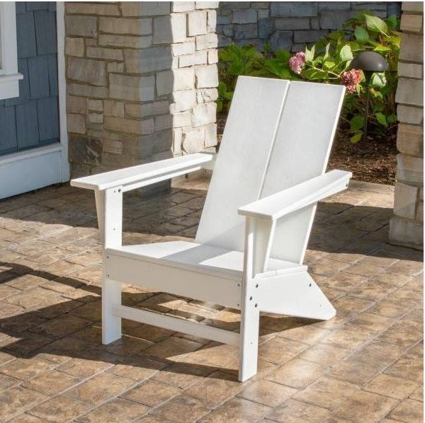 the chair in white outside of a house