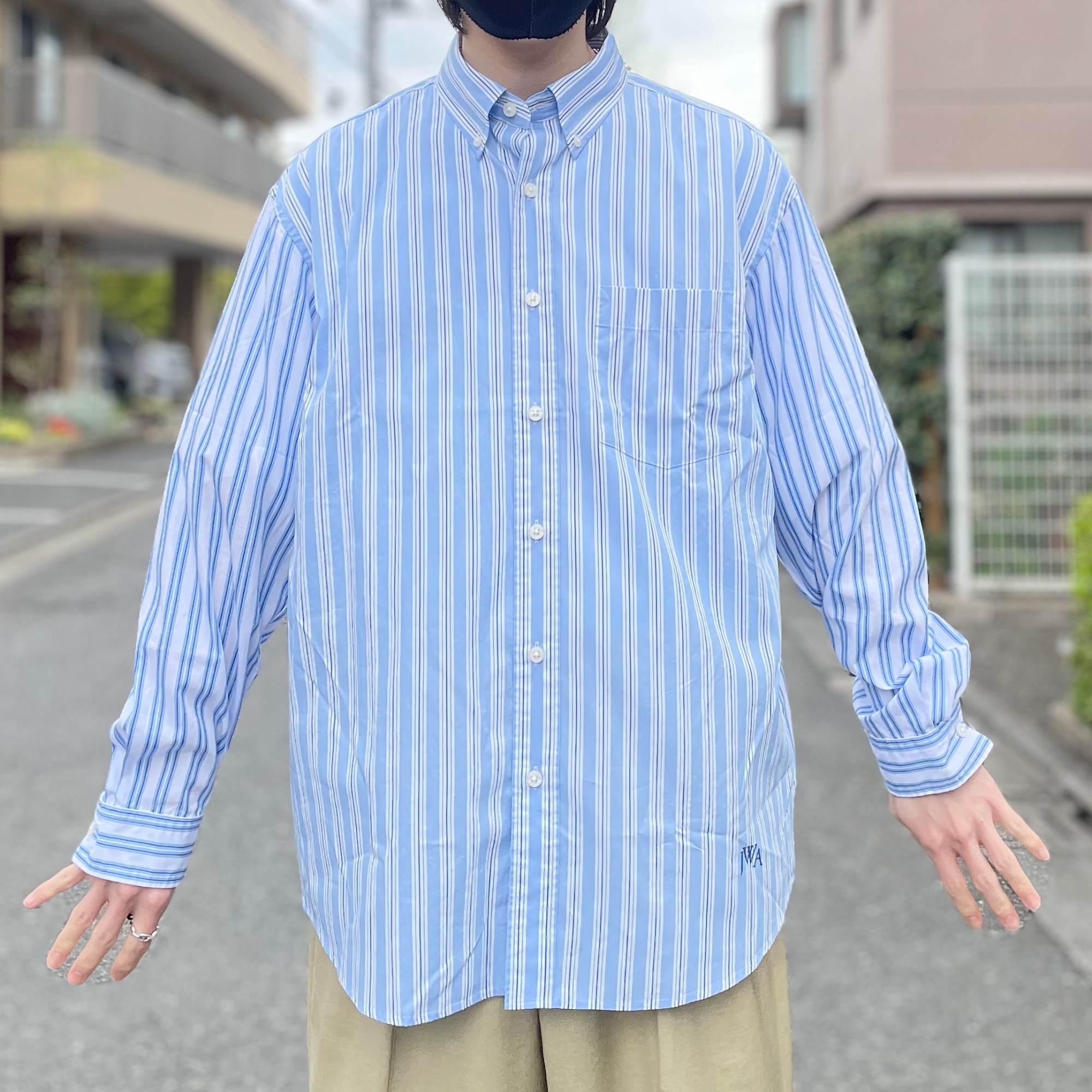 7,920円【KOOI】ストライプシャツ デザイン オーバーサイズ 長袖