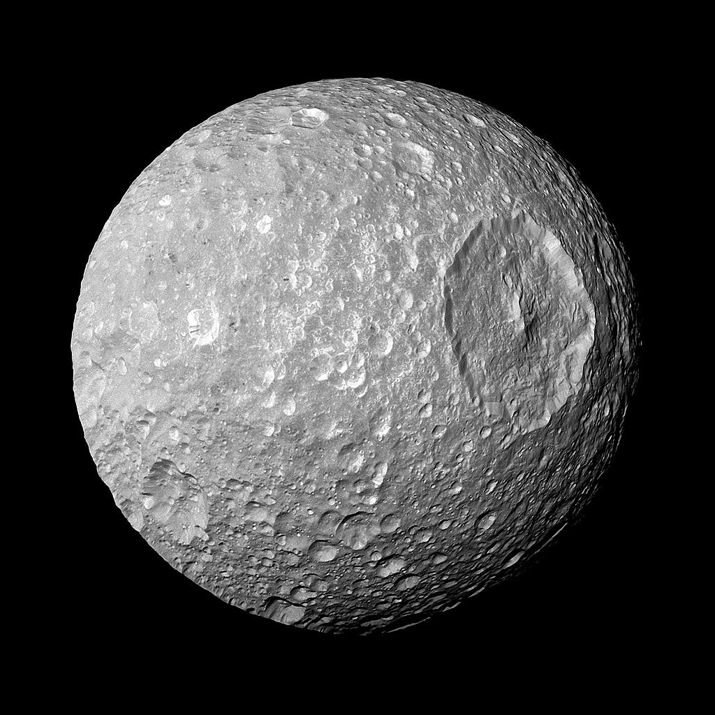 Closeup of Mimas