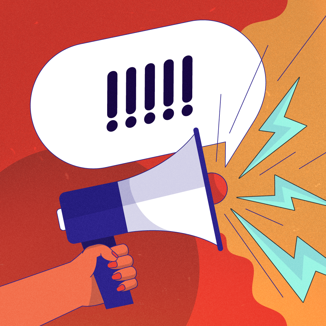 an illustration of a megaphone