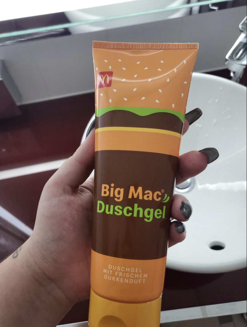 Big Mac shower gel