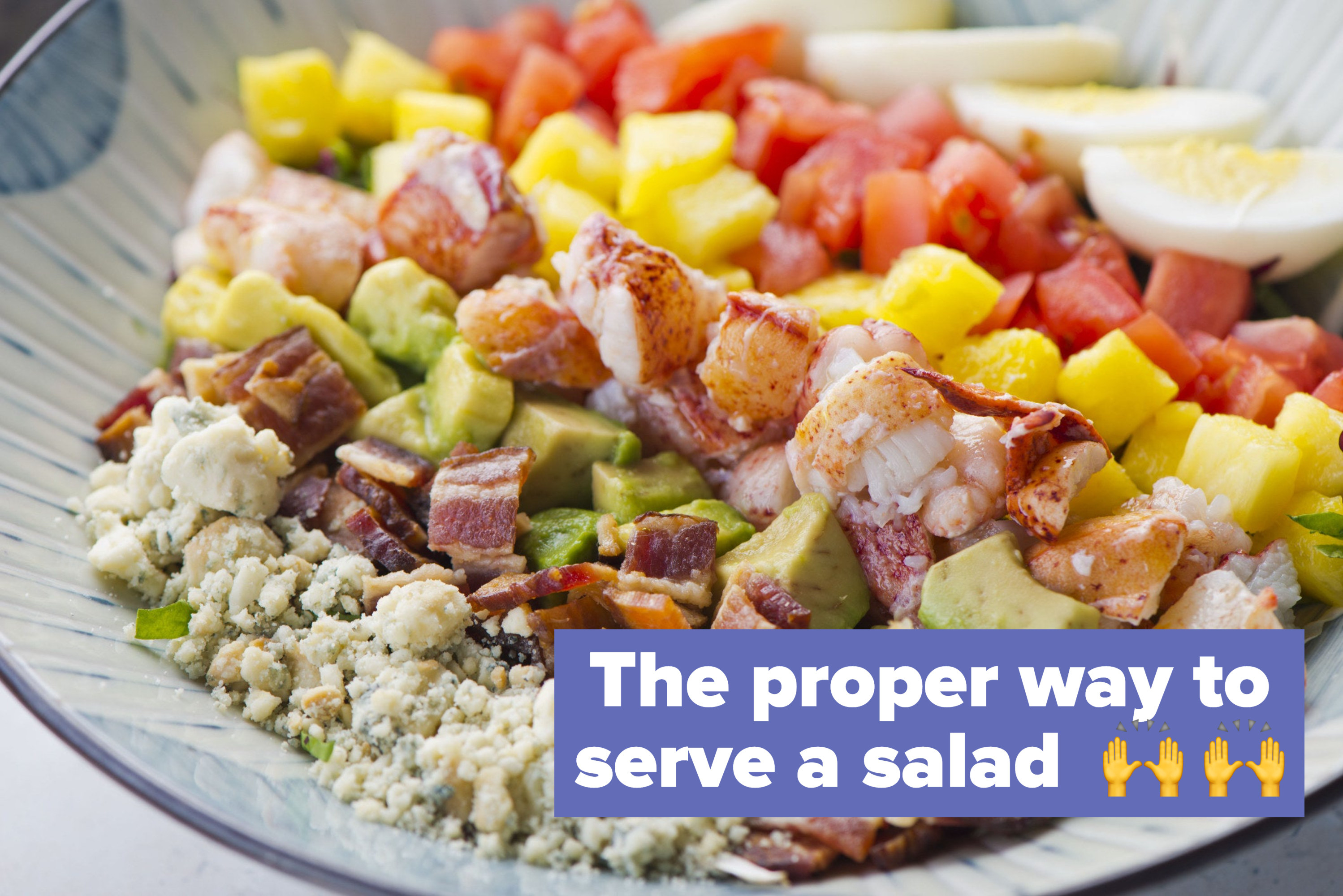 A lobster Cobb salad