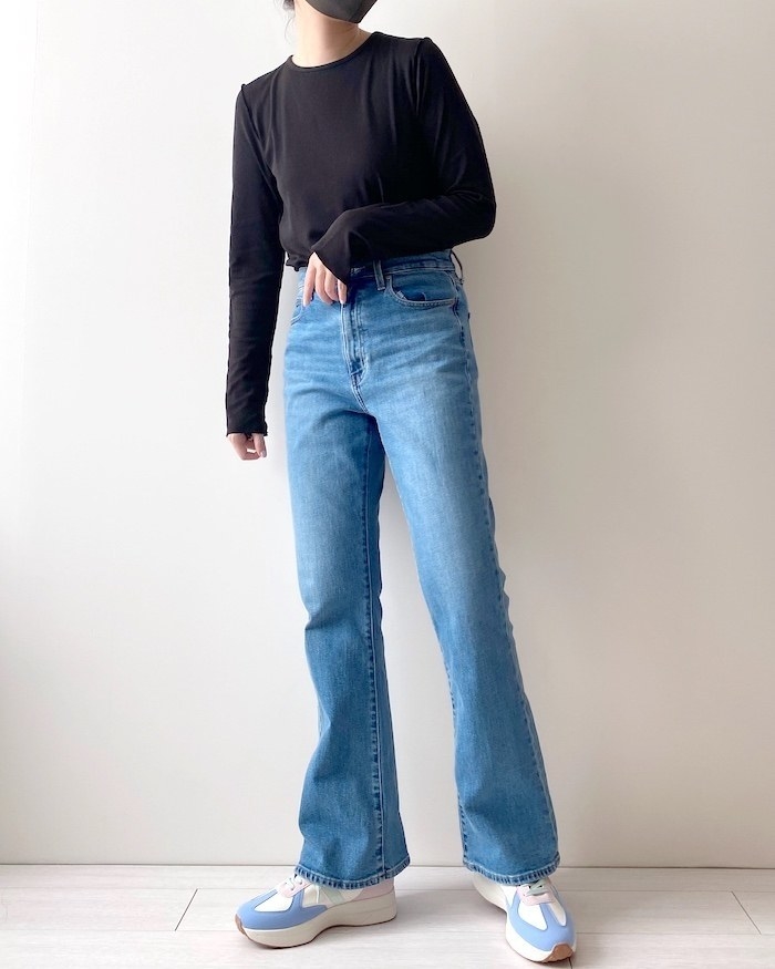 GU（ジーユー）のオススメのファッション「レトロスニーカー+E」のコーディネート