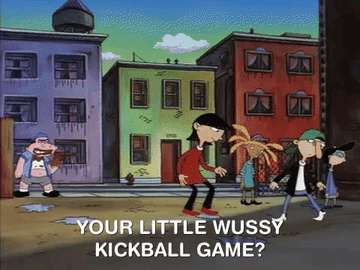kids from hey arnold playing kickball