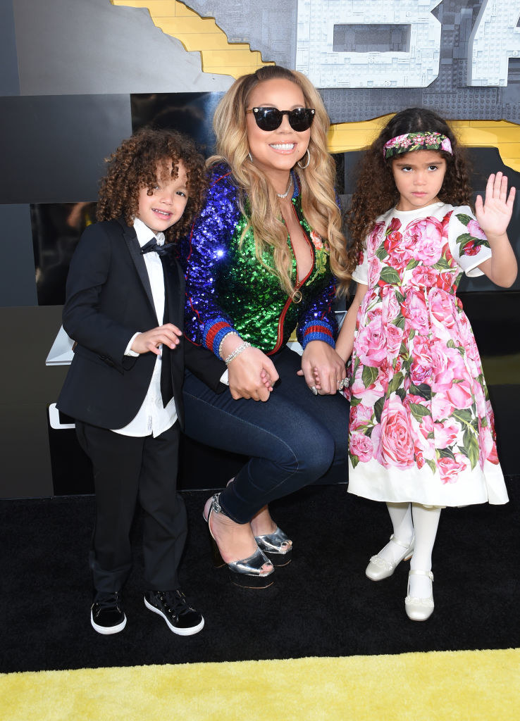 Carey with her kids in 2017