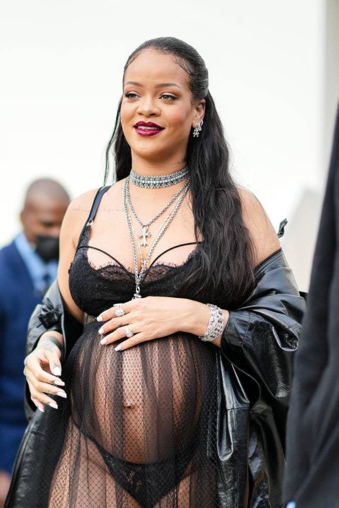 Pregnant Rihanna in 2022