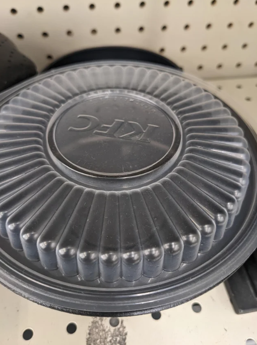 An empty KFC container being sold