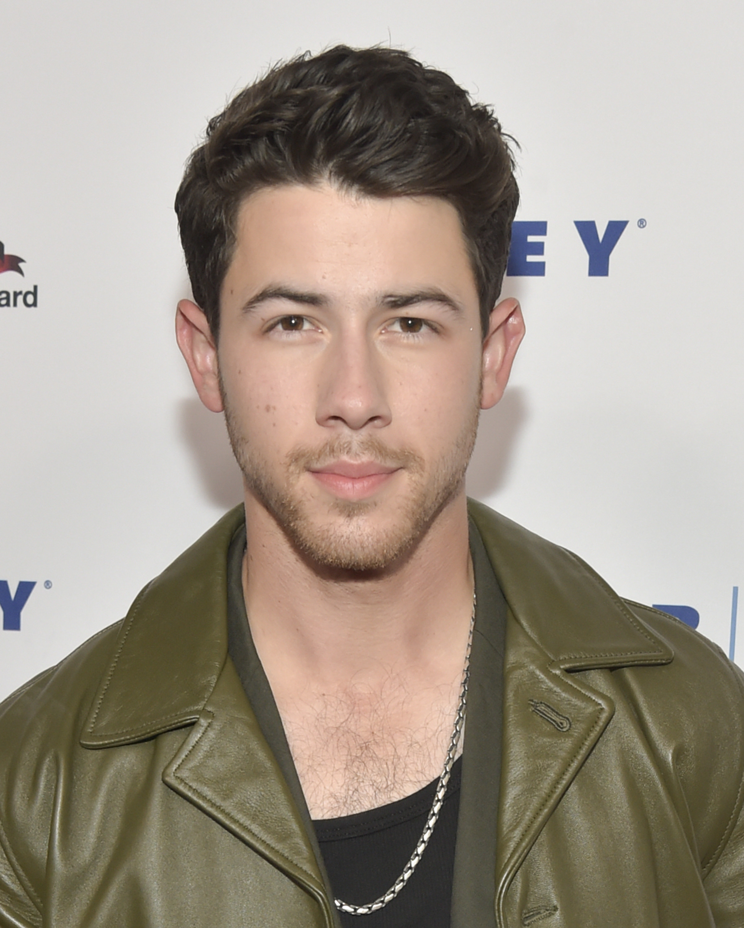 A closeup of Nick Jonas