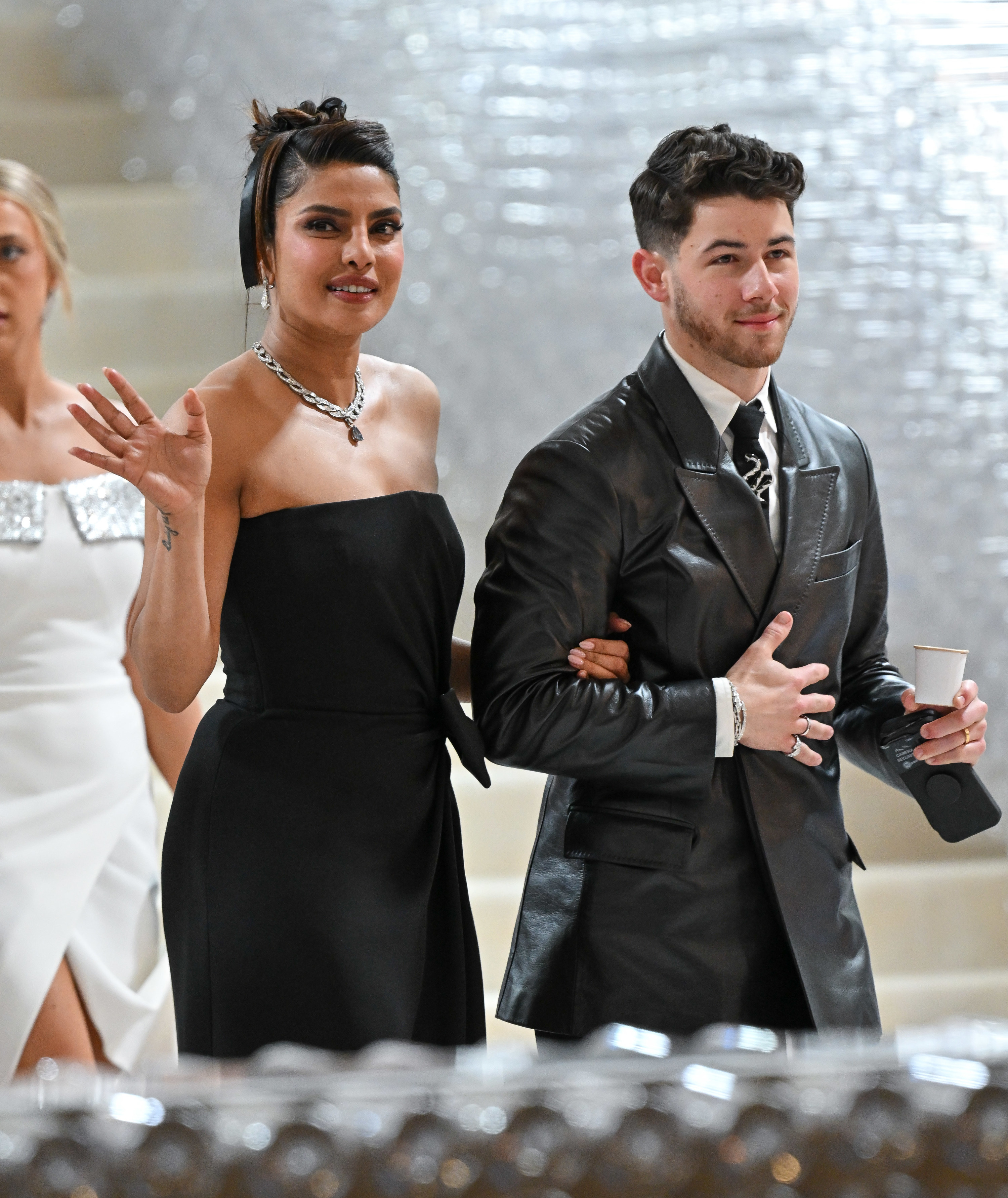 Closeup of Priyanka Chopra and Nick Jonas