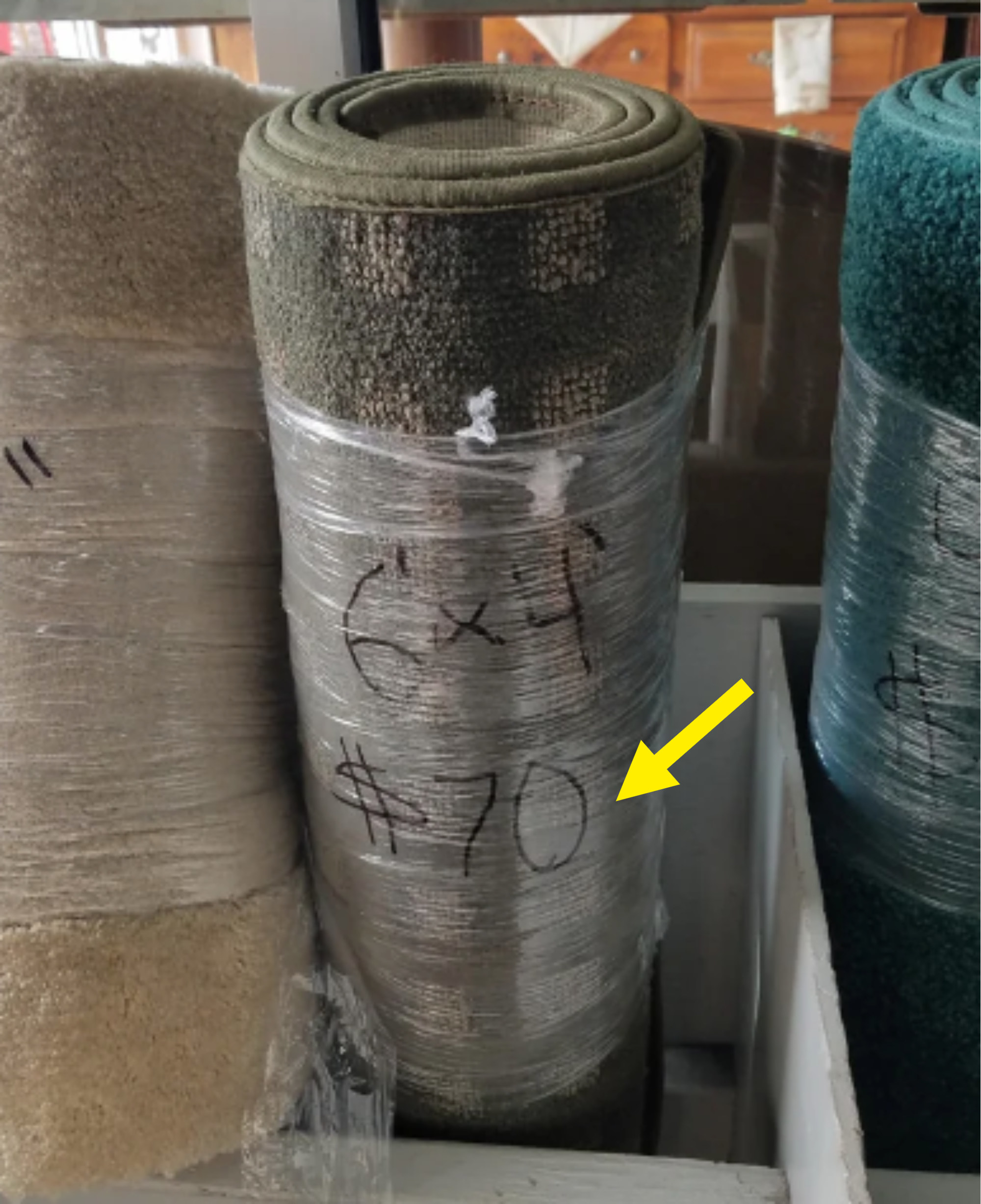 A rug being resold for 300% more than the list price