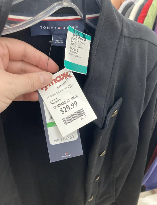 An up-priced resold shirt from TJ Maxx