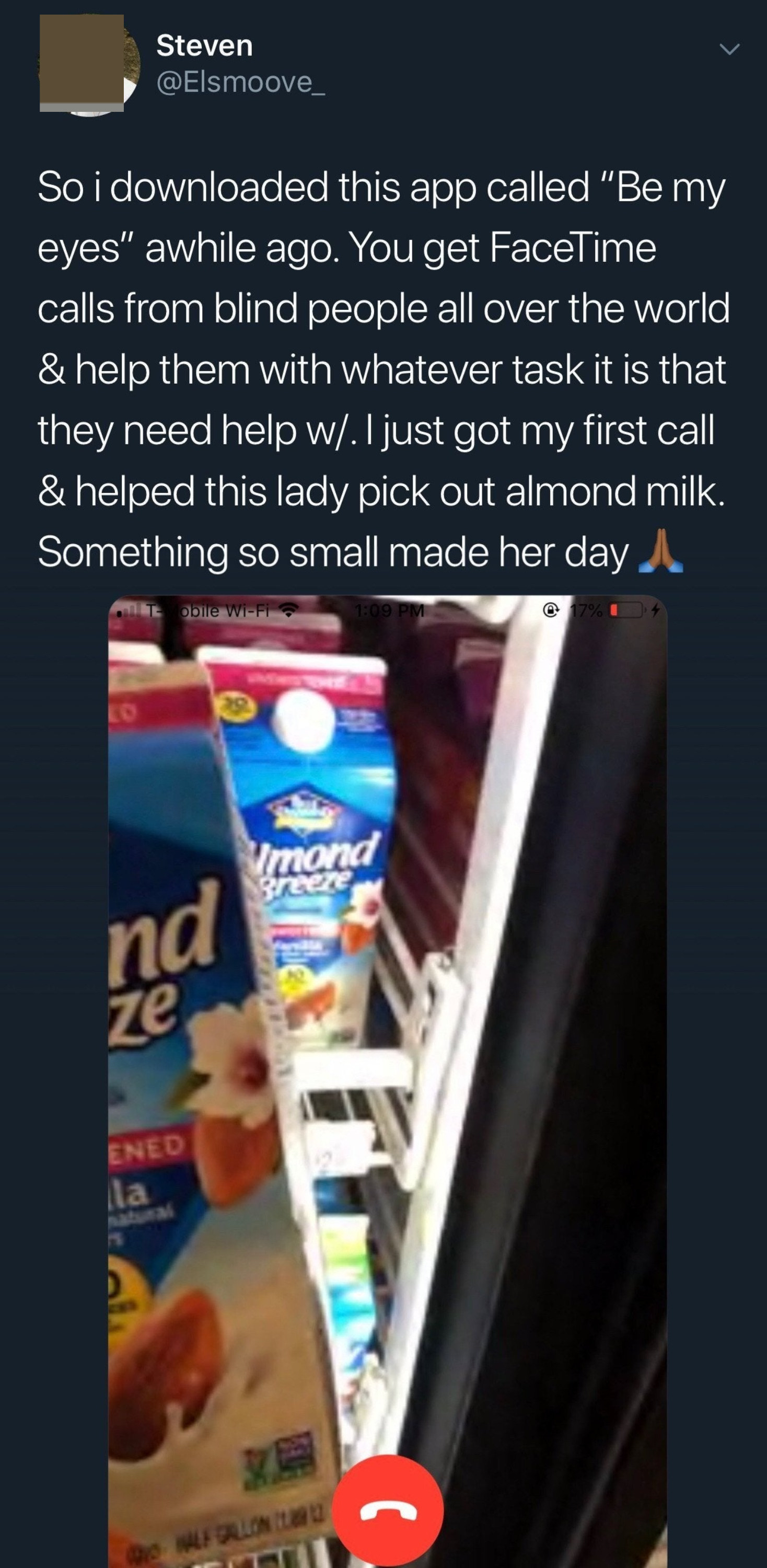 Screenshot of a social media post