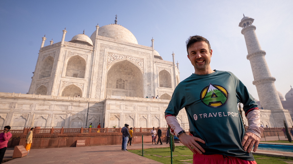 Adventureman at the Taj Mahal