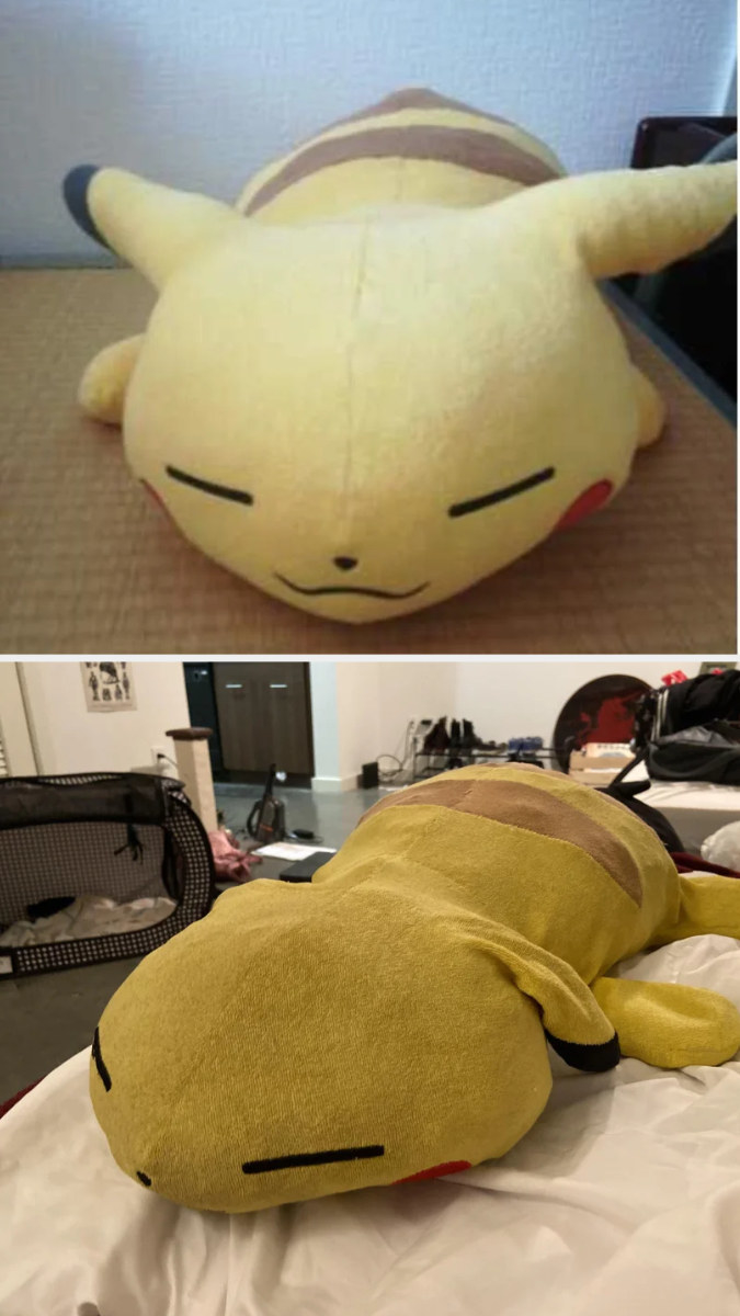 Two Pikachu stuffed toys