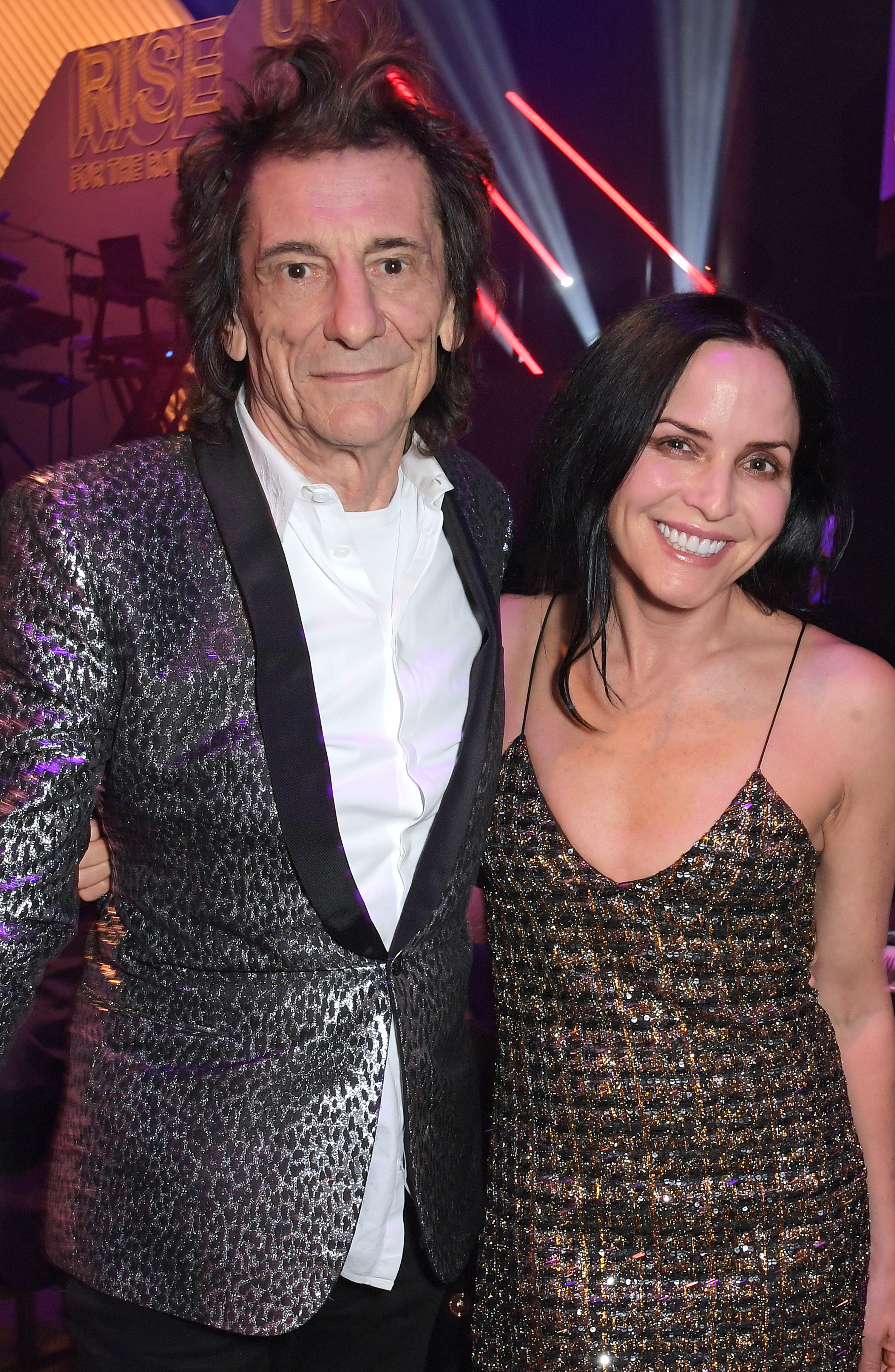 Ronnie Wood and his wife