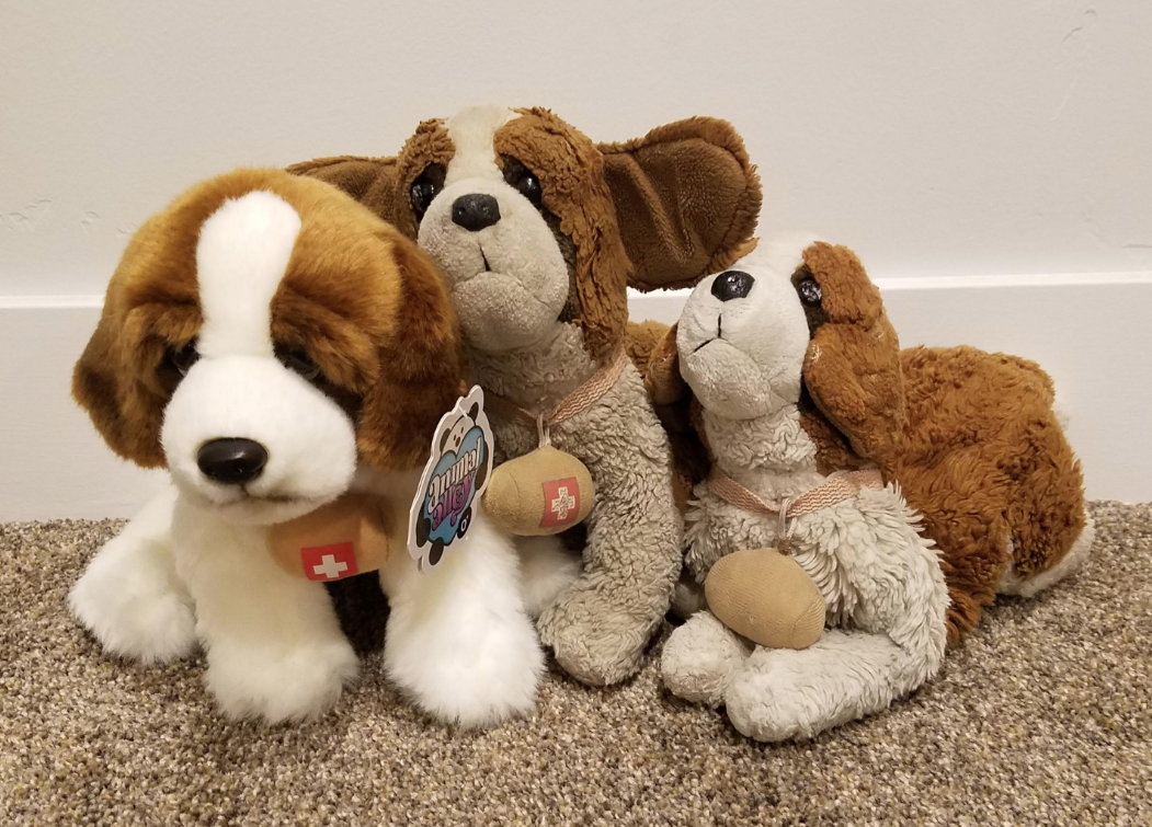 Stuffed dogs on the carpet