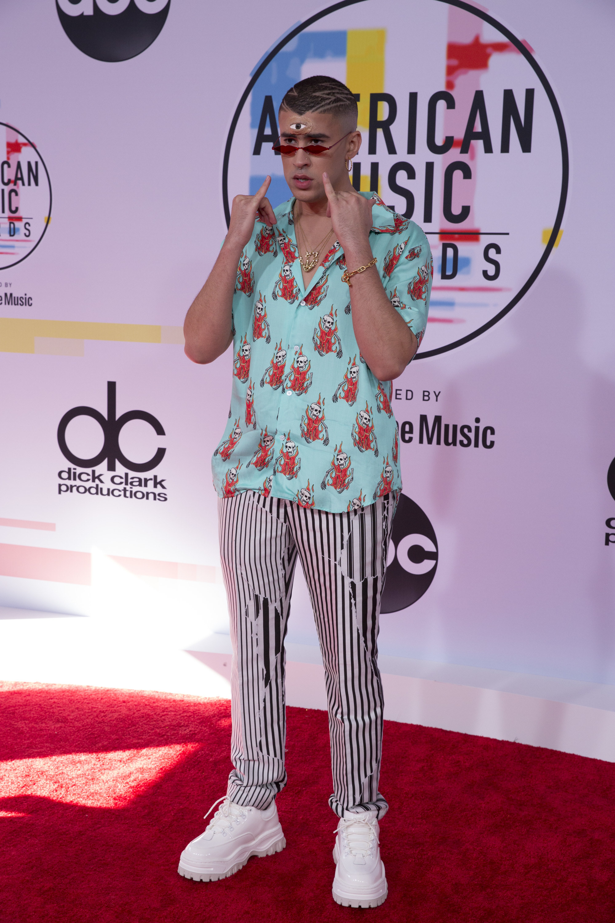 Bad Bunny at the American Music Awards in 2018