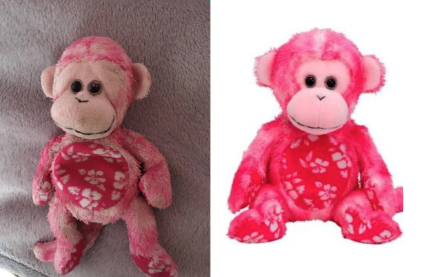 Two stuffed toy monkeys