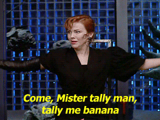 A woman singing and dancing in a scene &quot;Beetlejuice&quot;
