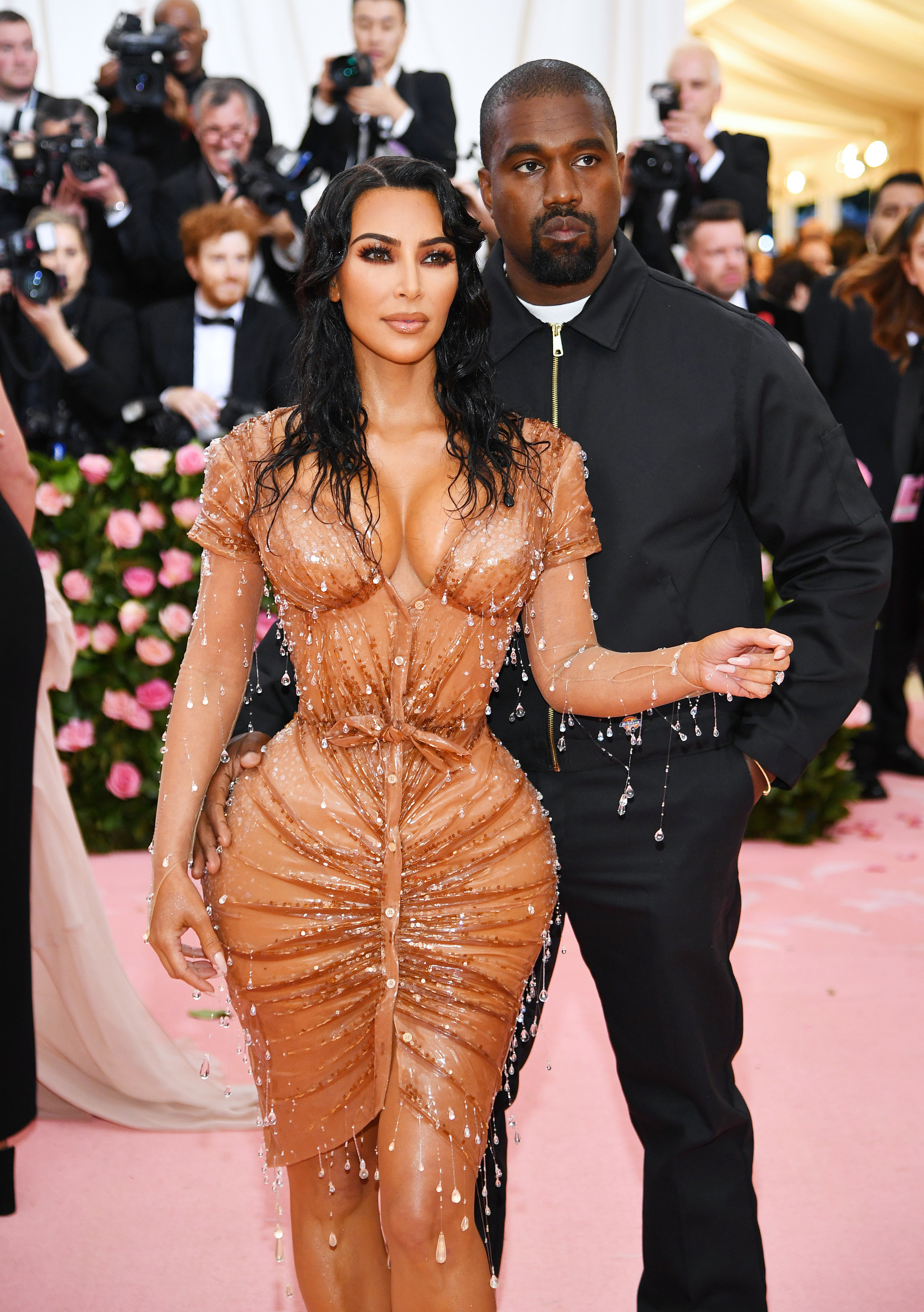 Kim Kardashian and Kanye West at the Met Gala