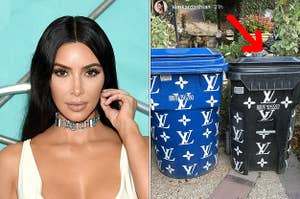 Kim Kardashian, and Louis Vuitton trash cans