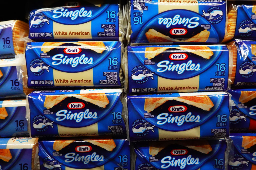 Kraft American cheese singles.