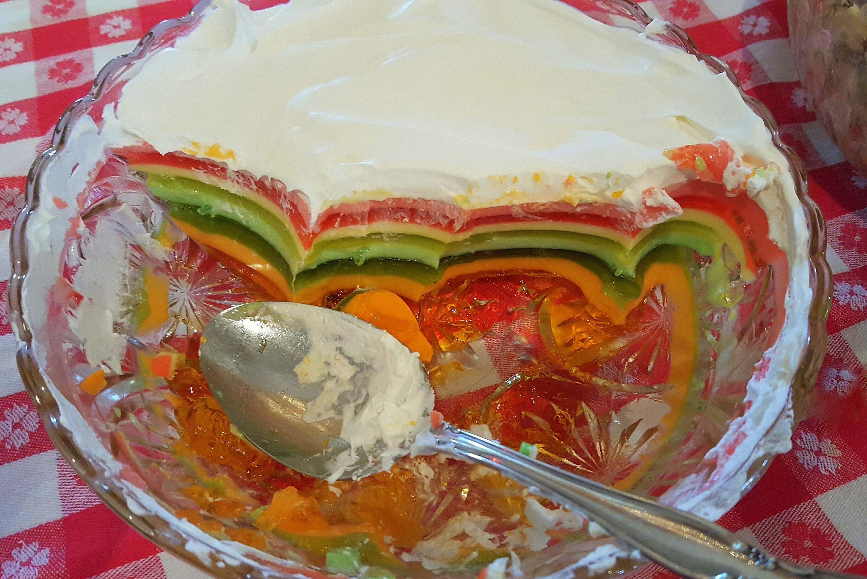 Layered Jell-o Salad.