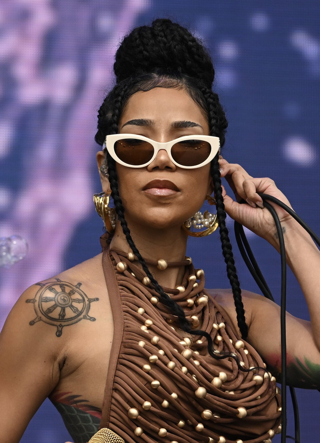 Jhené Aiko at a music festival