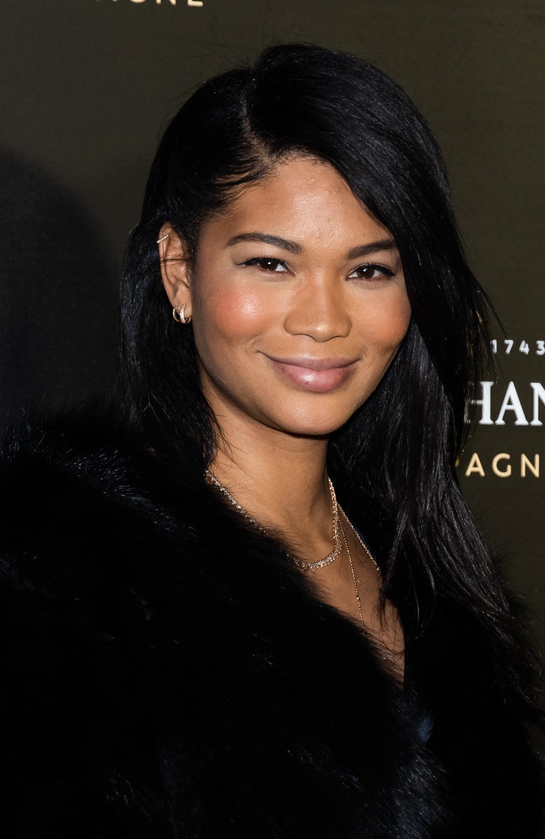 Close-up of Chanel Iman smiling