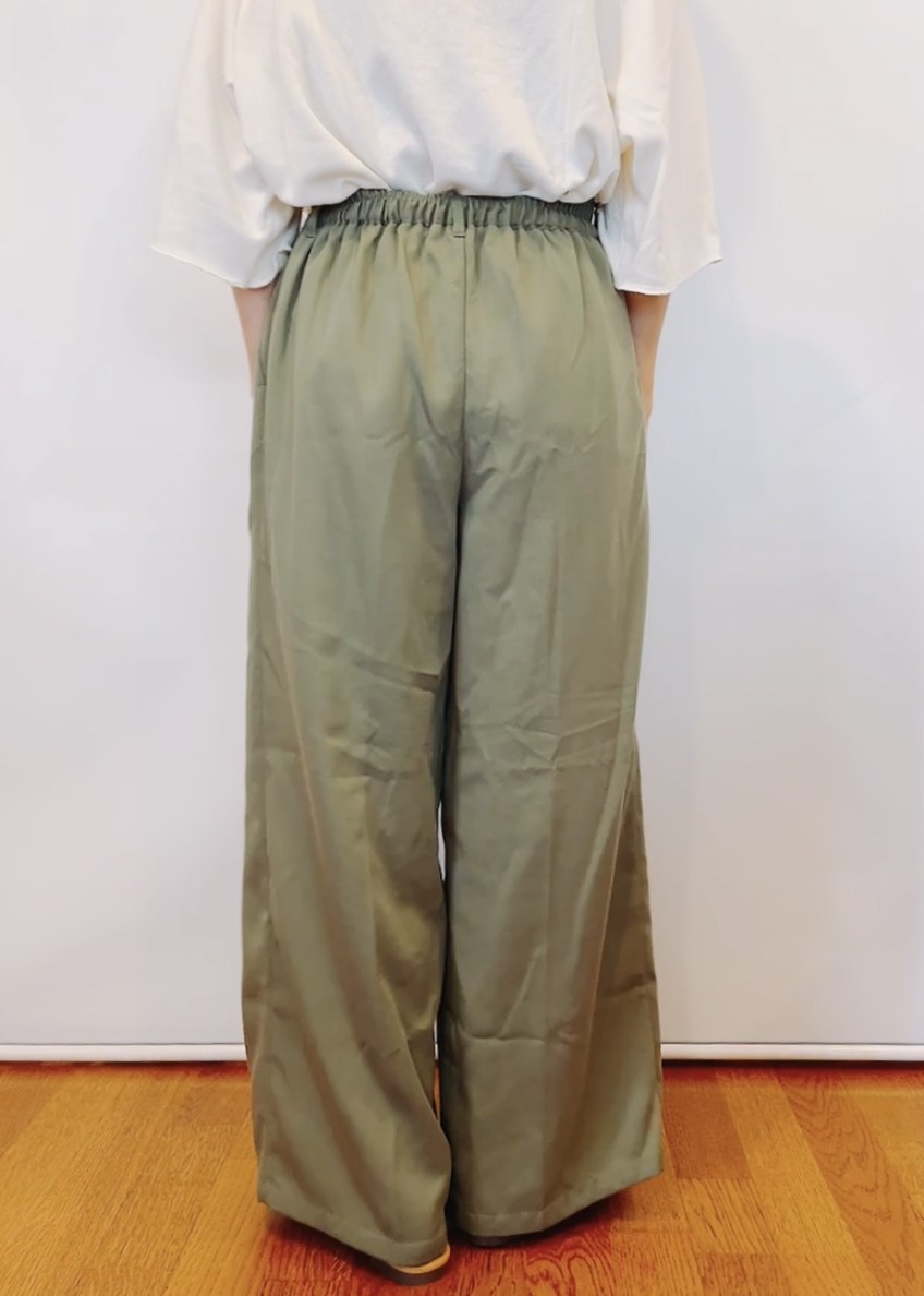 しまむらのオススメのワイドパンツ「レディース パンツ（三原羽衣）」のコーディネート