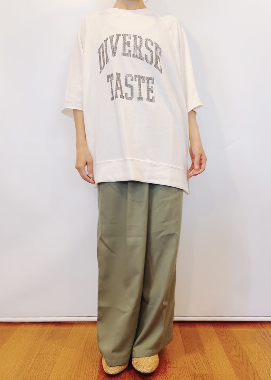 しまむらのオススメのワイドパンツ「レディース パンツ（三原羽衣）」のコーディネート