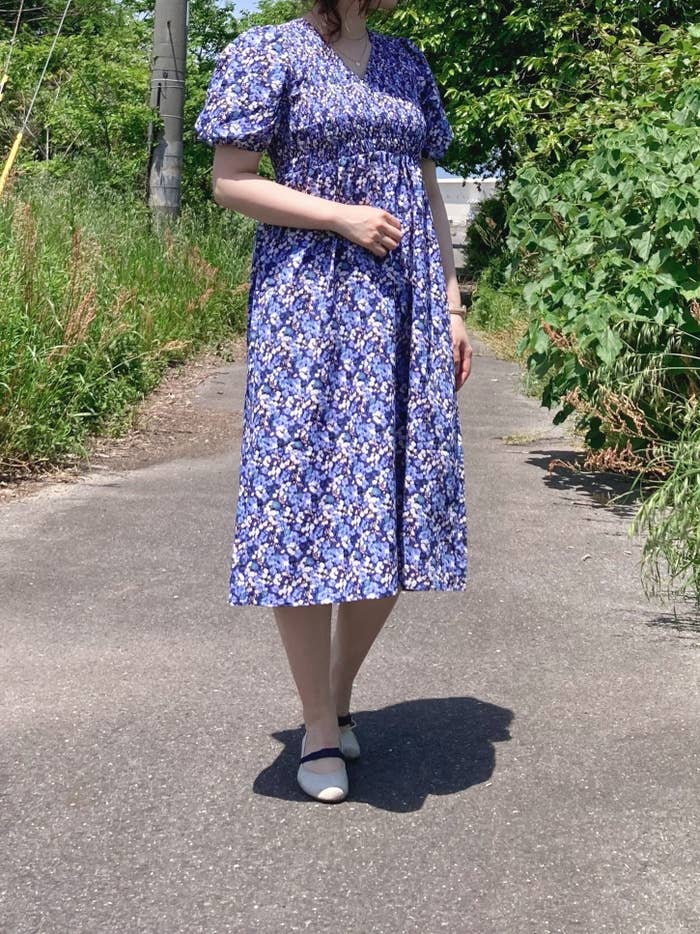 H＆Mのオススメのワンピース「シャーリングワンピース」