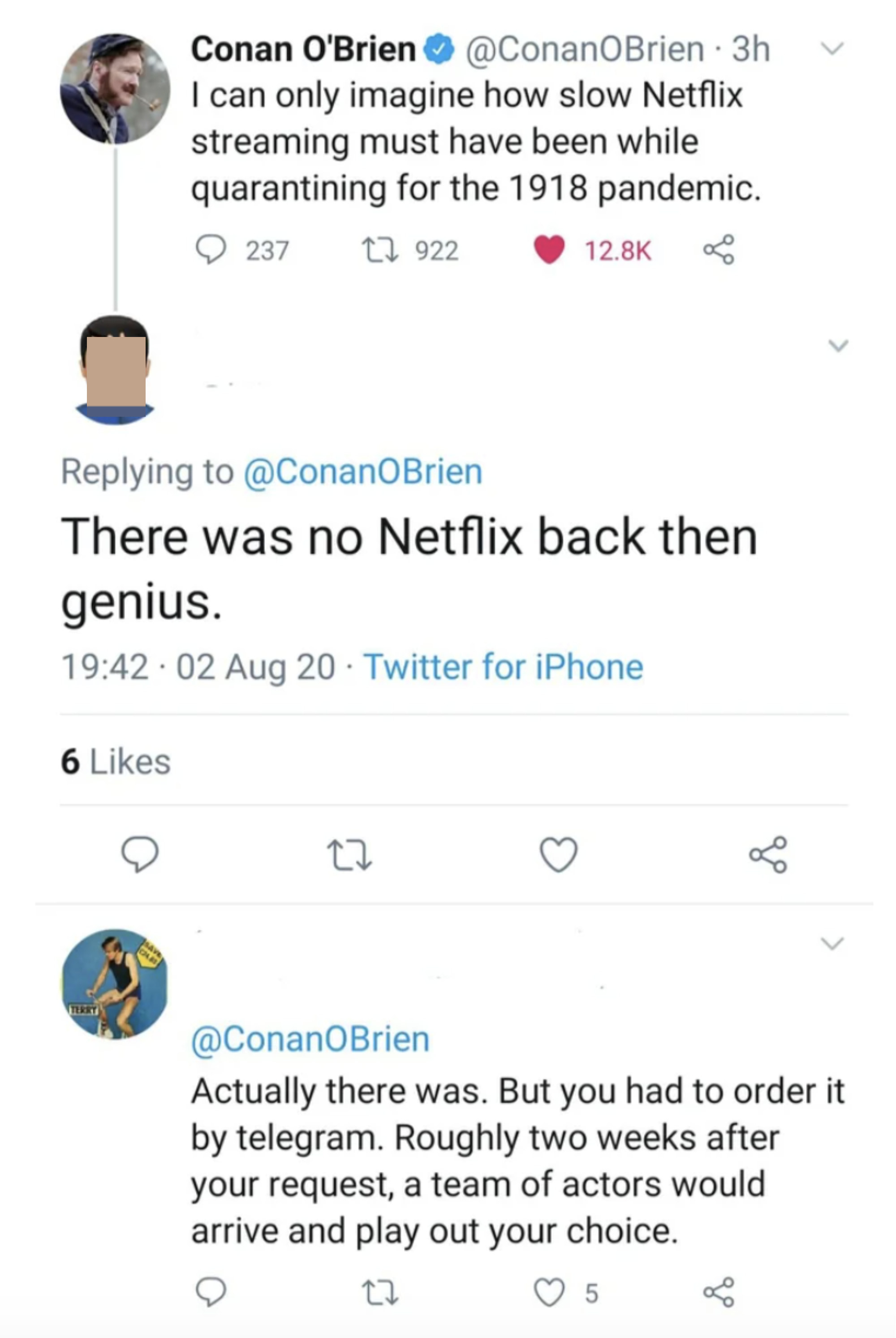 "There was no Netflix back then genius"