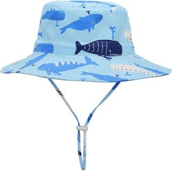 Blue whale themed bucket hat