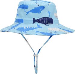 Blue whale themed bucket hat