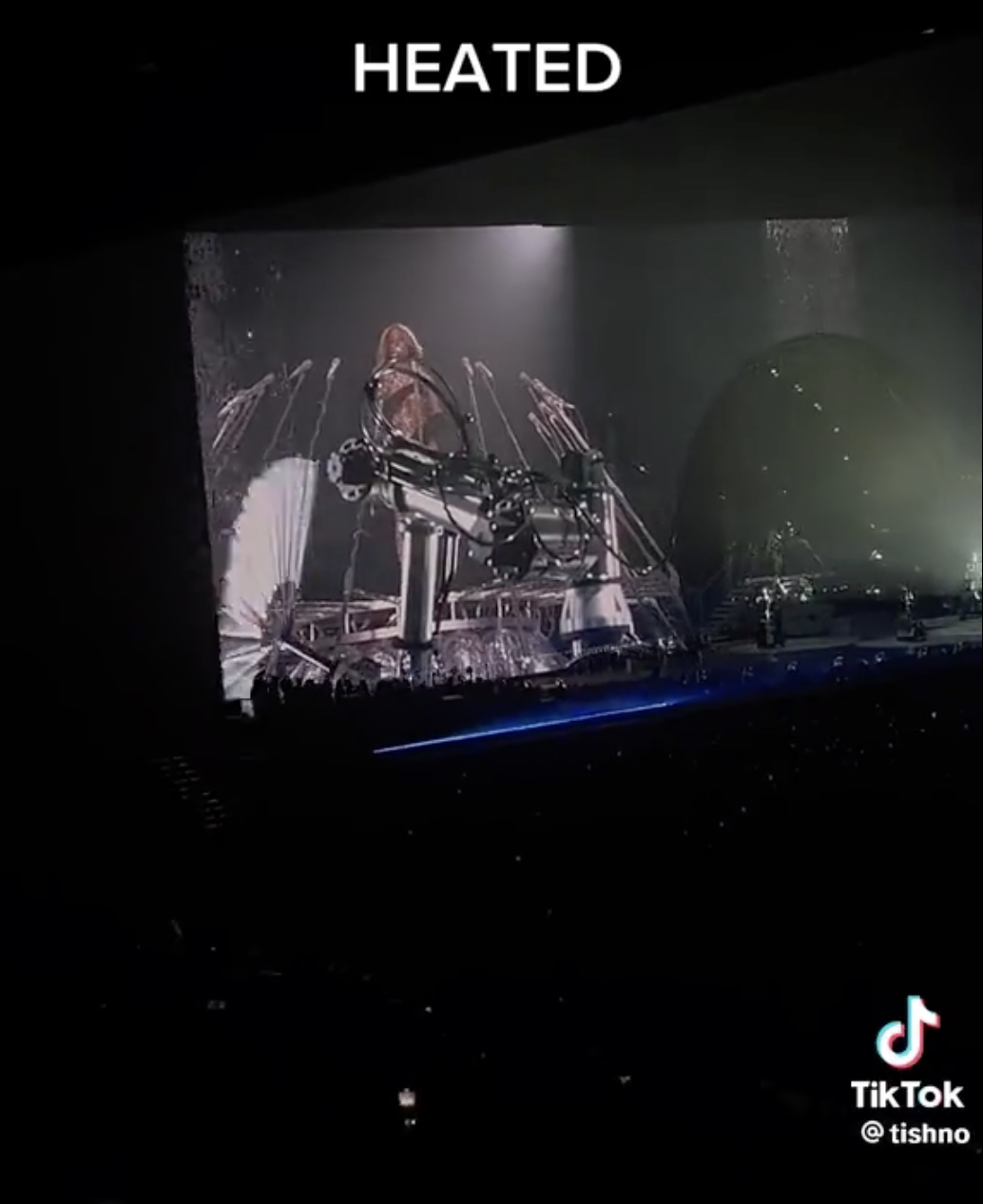 Screenshot from a TikTok showing Beyoncé&#x27;s performance