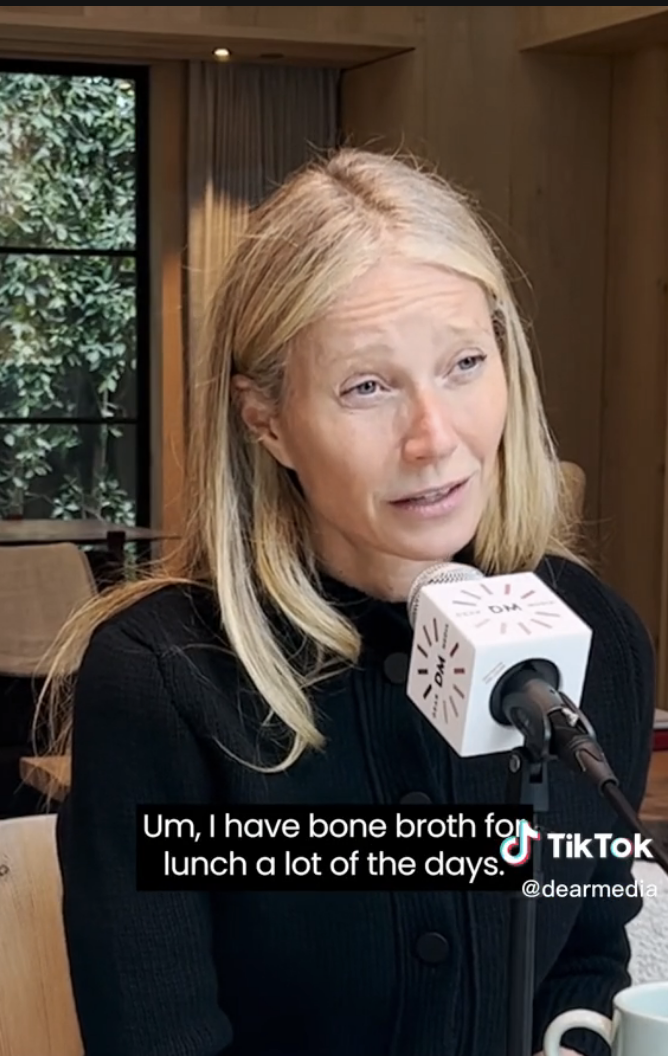 Gwyneth Paltrow describing her eating habits