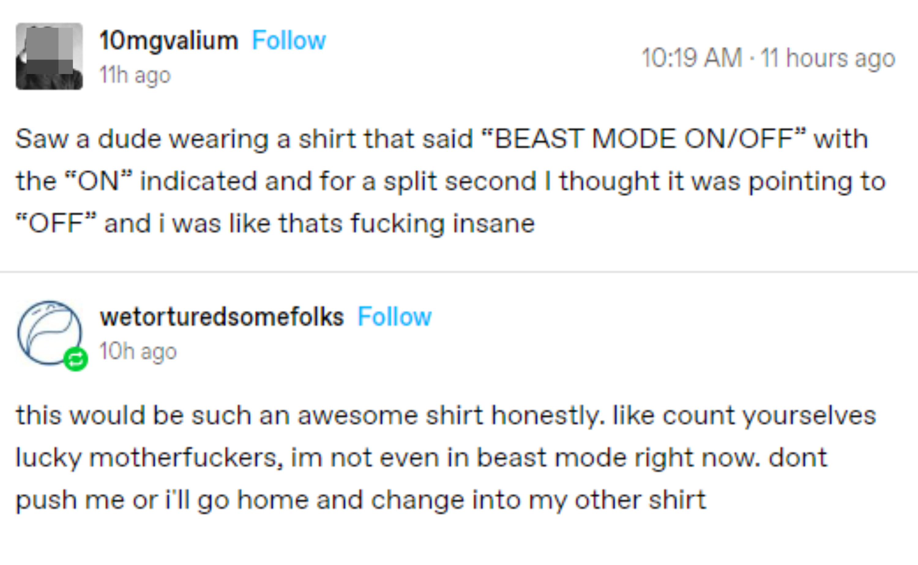 Tumblr posts on "BEAST MODE"