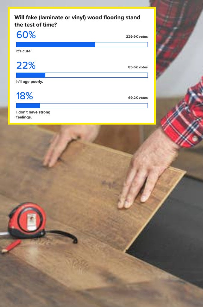 60% say fake wood flooring will stand the test of time