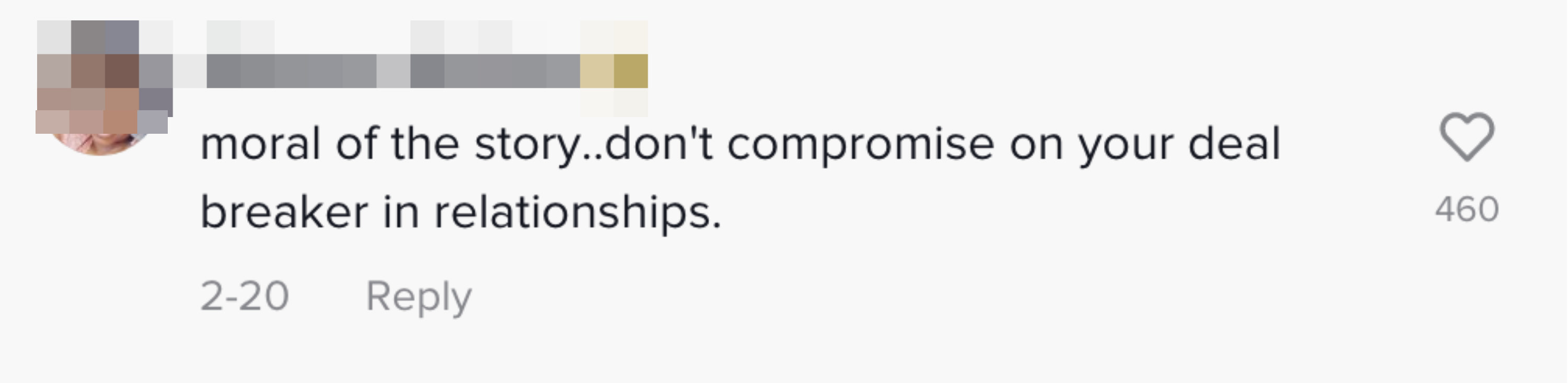 moral of the story, don't compromise on your deal breaker in relationships