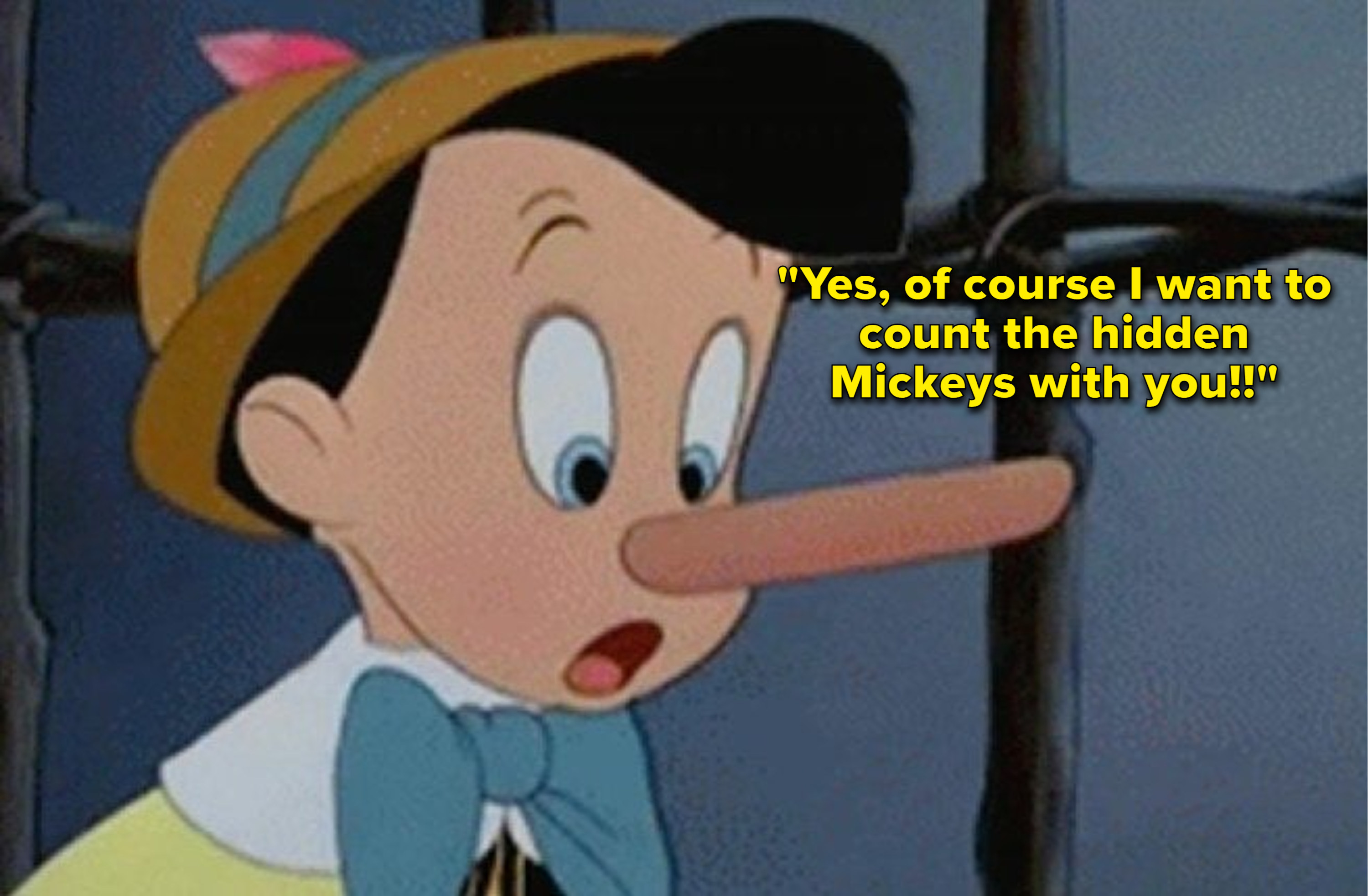 Pinocchio&#x27;s nose growing