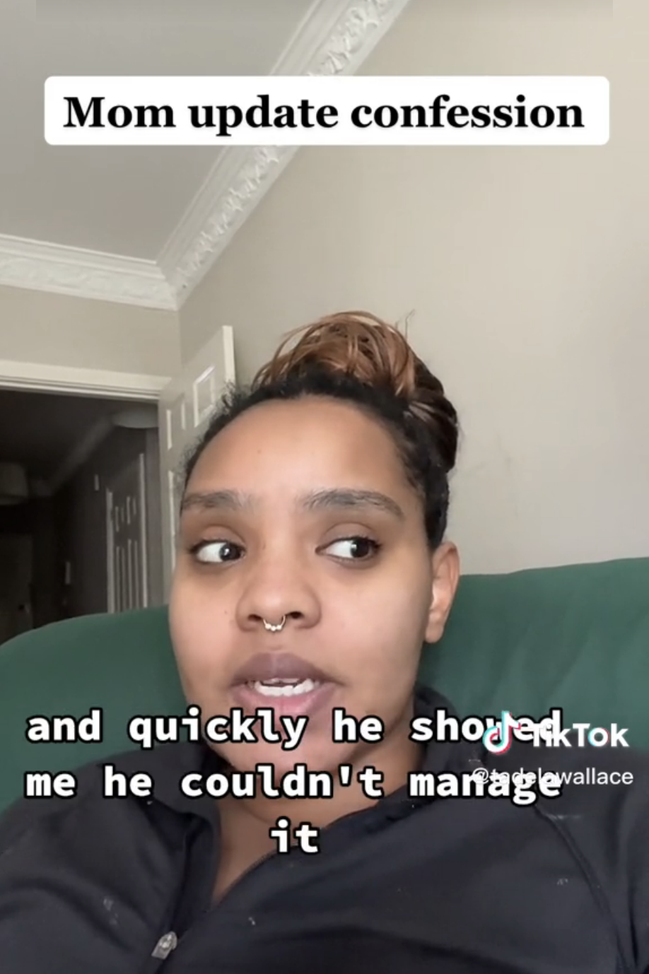 speaking into the camera