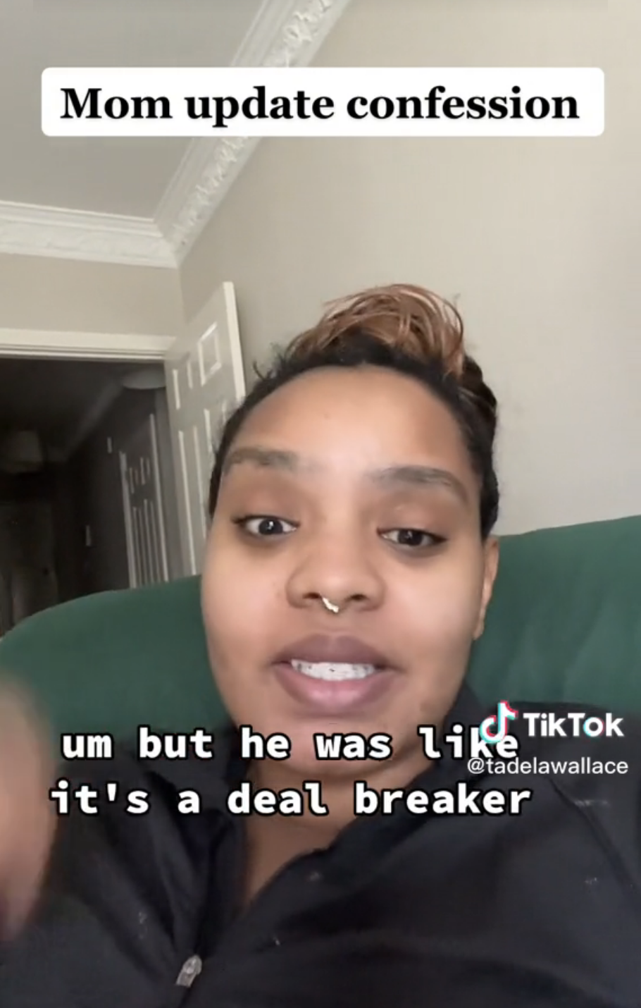 mom update saying it was a dealbreaker for him