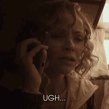 someone one the phone saying, ugh he's useless