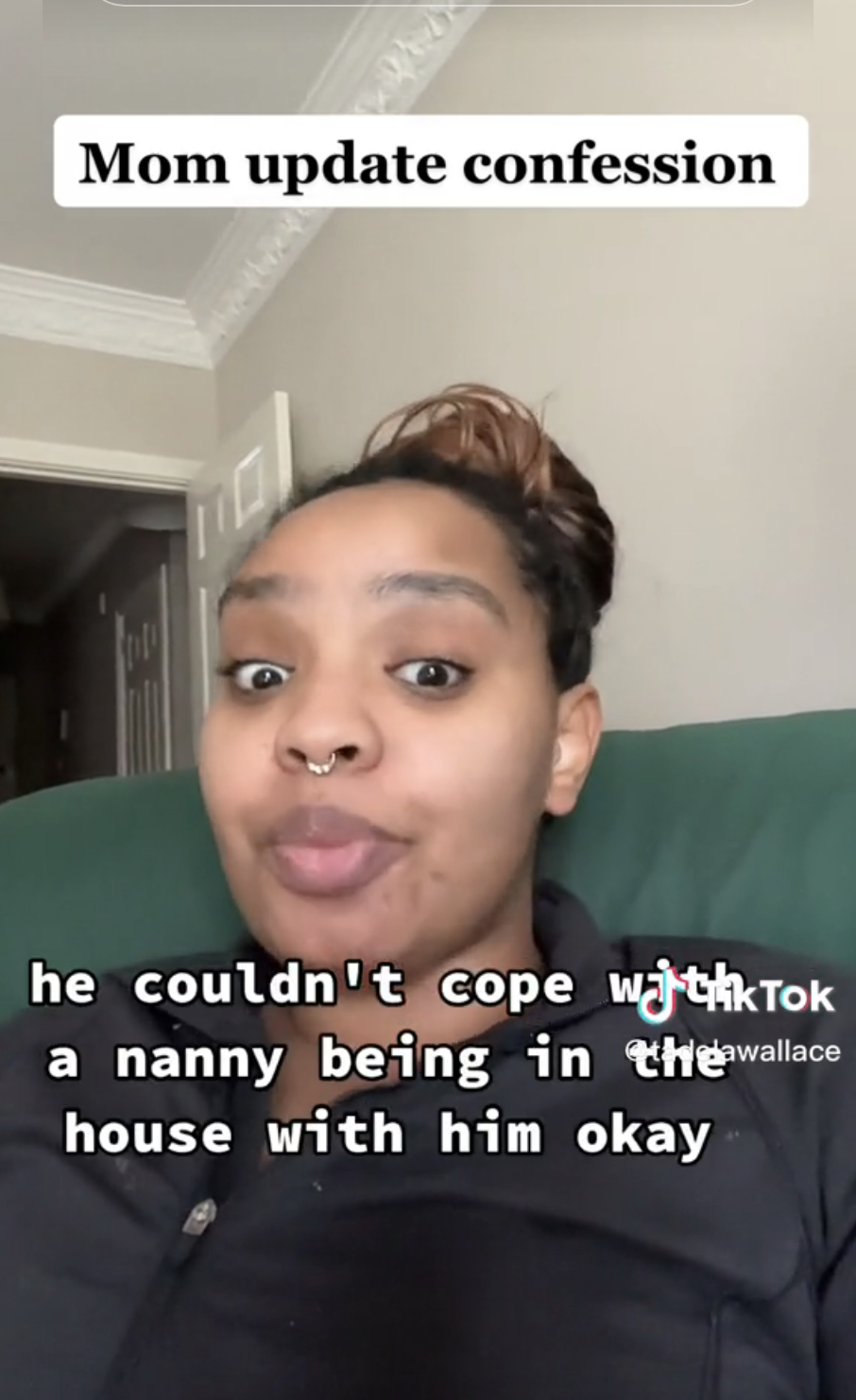 speaking into the camera