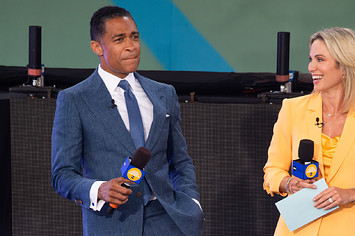 T.J. Holmes and Amy Robach attend ABC's "Good Morning America"