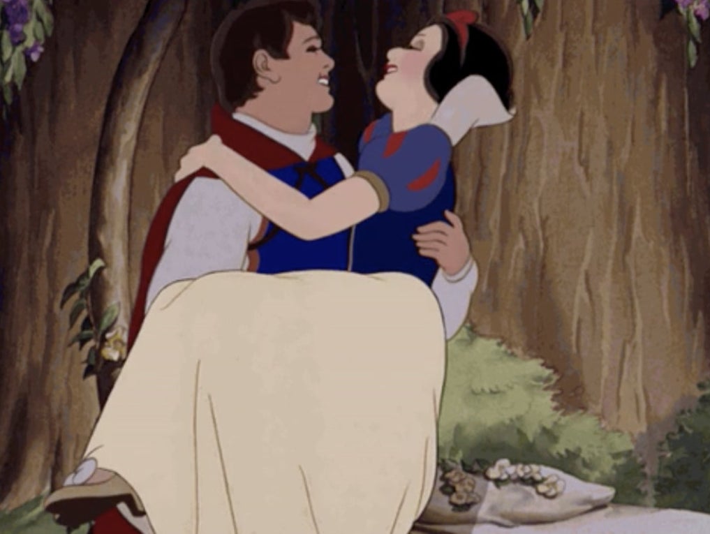 Snow White in the Prince&#x27;s arms
