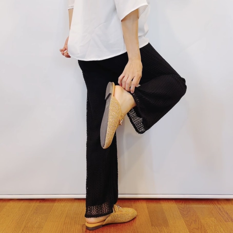 しまむらのオススメのミュール「SRザツザイミュール」のコーディネート